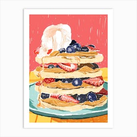 Fruity Pancakes Art Print