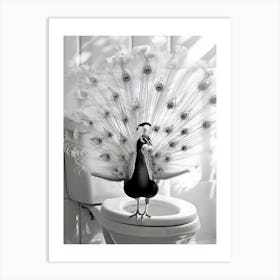 Peacock On Toilet Poster