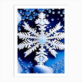 Cold, Snowflakes, Pop Art Photography Art Print