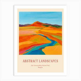 Colourful Abstract Gobi Gurvansaikhan National Park Mongolia 1 Poster Art Print