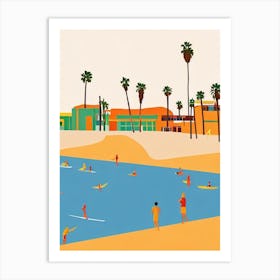Venice Beach Los Angeles California Midcentury Art Print