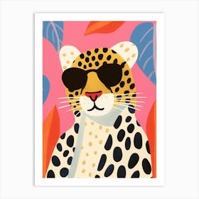 Little Leopard 3 Wearing Sunglasses Art Print