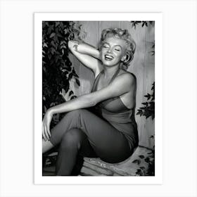 American Film Star Marilyn Monroe Portrait Art Print