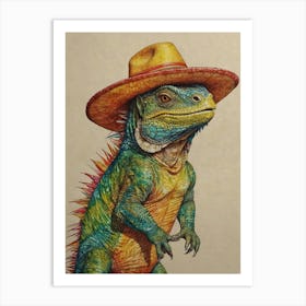 Iguana 4 Art Print