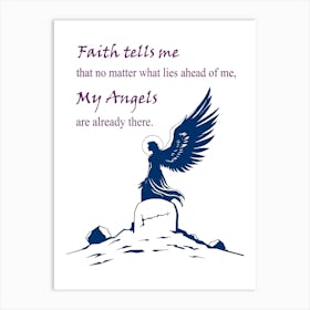 Angel Qoute Illustration 8 Art Print