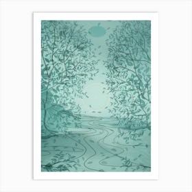 Lone Tree In The Forest Art Print