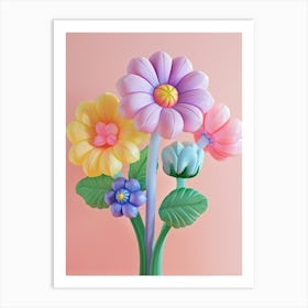 Dreamy Inflatable Flowers Scabiosa 1 Art Print