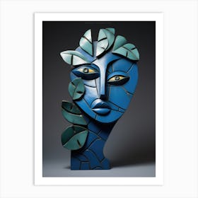 'Blue Leaves' Art Print