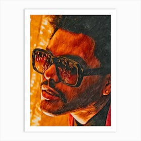 The Weeknd art paint Art Print