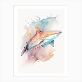 Sixgill Shark 3 Watercolour Art Print