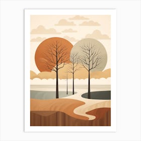 Autumn , Fall, Landscape, Inspired By National Park in the USA, Lake, Great Lakes, Boho, Beach, Minimalist Canvas Print, Travel Poster, Autumn Decor, Fall Decor 22 Art Print