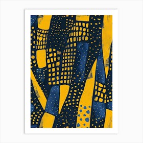 Blue And Yellow 1 Art Print