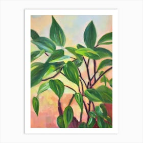 Epipremnum Aureum Impressionist Painting Art Print