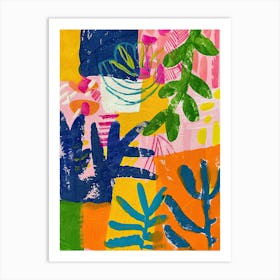 Turquoise Tropics Matisse Style Poster