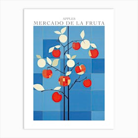 Mercado De La Fruta Apples Illustration 3 Poster Art Print