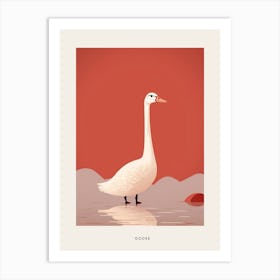 Minimalist Goose 2 Bird Poster Art Print
