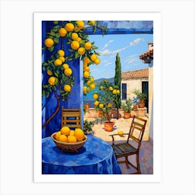 Lemons On The Patio Art Print