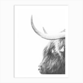 Highland Cow Side Profile Art Print