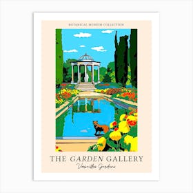 The Garden Gallery, Versailles Gardens France, Cats Pop Art Style 3  Art Print
