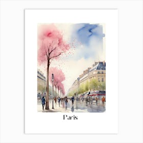 Champs-Elysées Avenue. Paris. The atmosphere and manifestations of spring. 38 Art Print