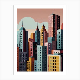 City Skyline Art Print