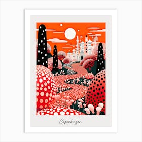 Poster Of Copenhagen, Illustration In The Style Of Pop Art 4 Art Print