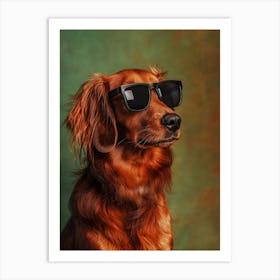 Dachshund In Sunglasses. Generated AI. Art Print 1 Art Print