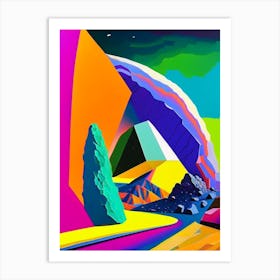 Asteroid Abstract Modern Pop Space Art Print