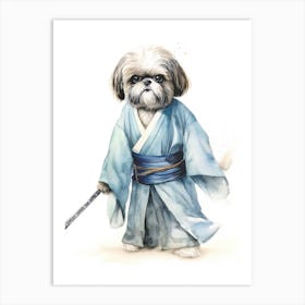 Shih Tzu Dog As A Jedi 4 Art Print