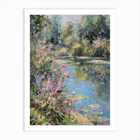  Floral Garden Enchanted Pond 5 Art Print