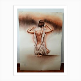 Disegno di una figura di donna Art Print