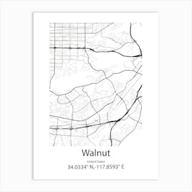 Walnut Park,United States Minimalist Map Poster