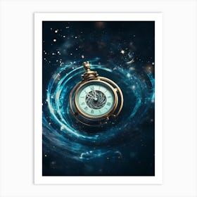 Pocket Watch In Space Art Print