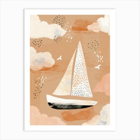 Sailboat In The Clouds Art Print