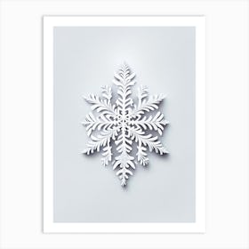 Needle, Snowflakes, Marker Art 3 Art Print