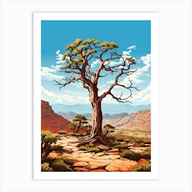 Joshua Tree In Grand Canyon, Nat Viga Style (4) Art Print