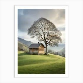 Lone Tree In A Field 1 Art Print