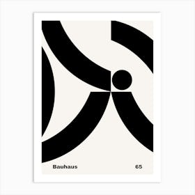 Geometric Bauhaus Poster B&W 65 Art Print