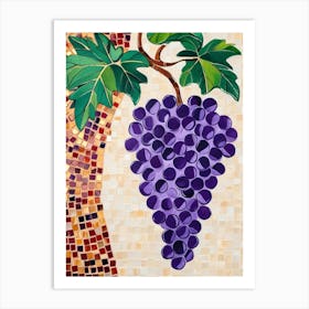 Mosaic Grapes Art Print