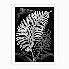 Southern Shield Fern Linocut Art Print