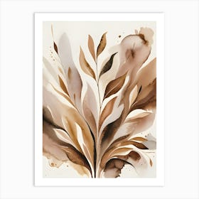 Abstract Leaves Canvas Print 1 Art Print