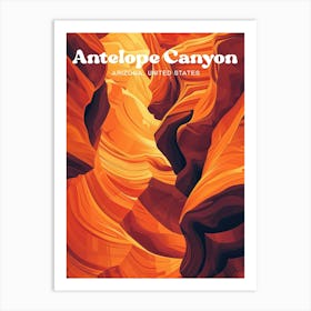 Antelope Canyon Arizona Navajo Travel Art Illustration Art Print