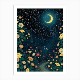 Night In The Garden 1 Art Print