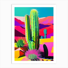 Echinocereus Cactus Modern Abstract Pop Art Print