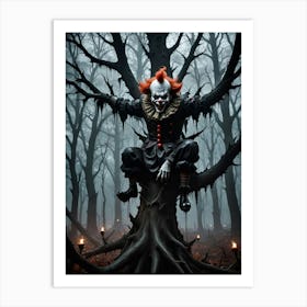 The am Creepy Clown Art Print