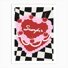 Scorpio Coquette Cake Art Print