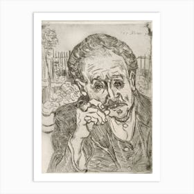 Portrait of Dr. Gachet (Auvers-sur-Oise), Vincent van Gogh Art Print