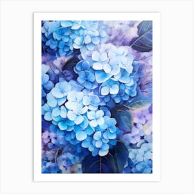 Blue Hydrangeas 11 Art Print