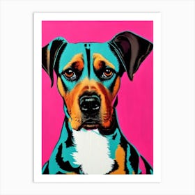 Black And Tan Coonhound Andy Warhol Style Dog Art Print