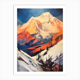 Mount Rainier Usa 7 Mountain Painting Art Print